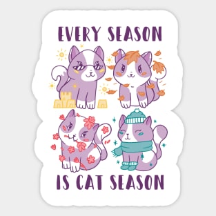 Every Season Is Cat Season Sticker